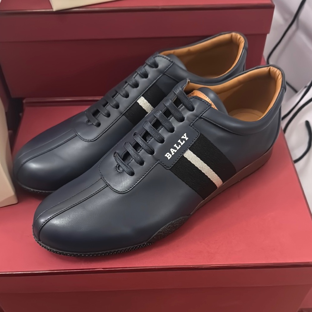 Bally Blue and Black Sneakers Sleek Design